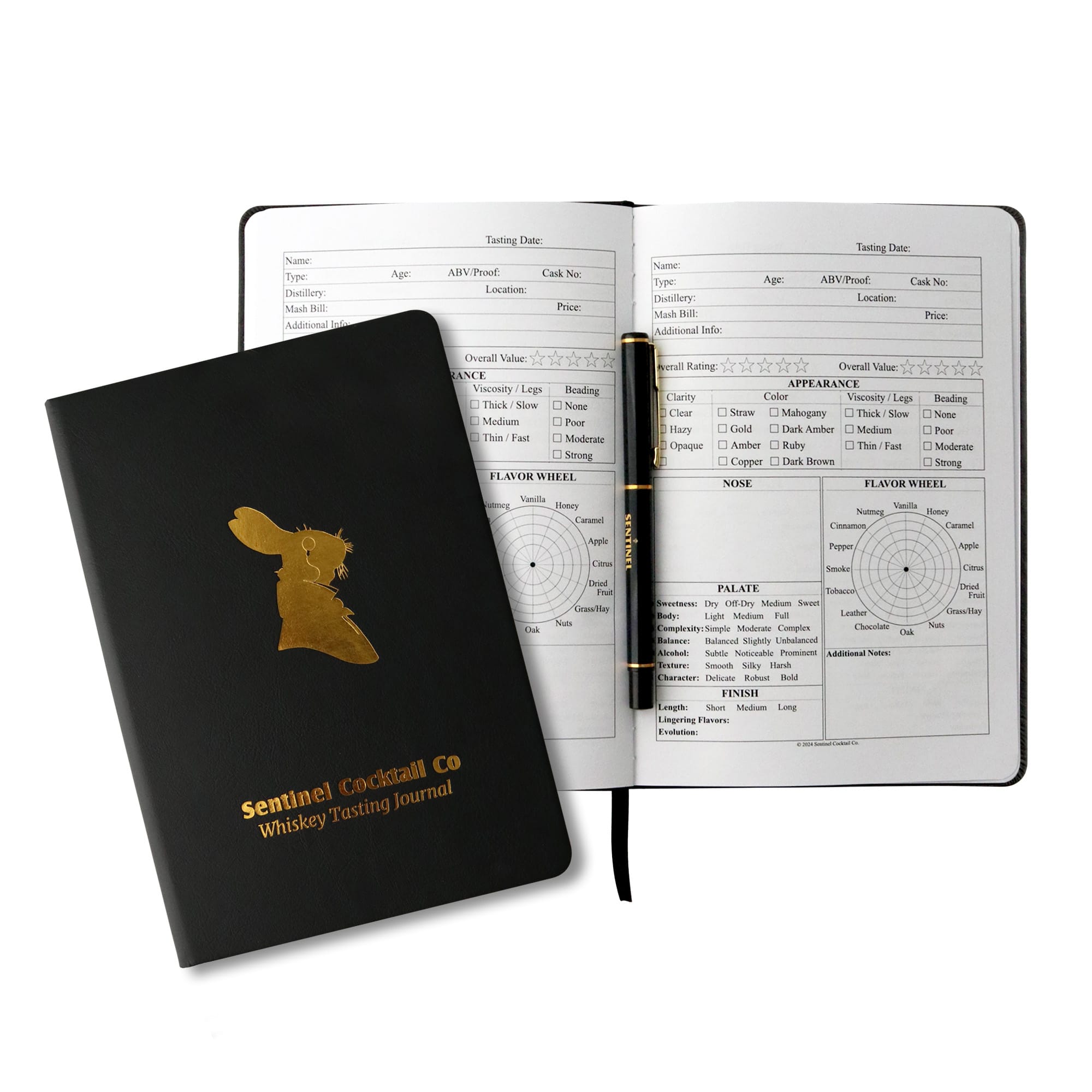Sentinel Cocktail Co Signature Whiskey Tasting Journal